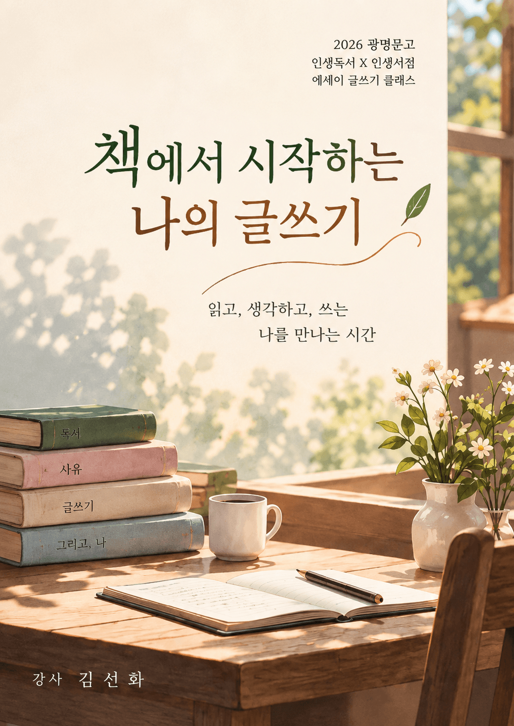 광명문고 공동 문집 소책자 ‘책에서 시작하는 나의 글쓰기’ 표지